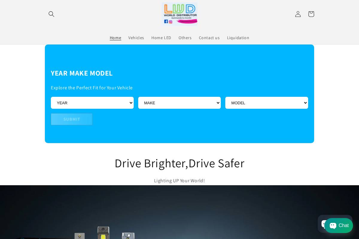 ledworlddistributor.com homepage screenshot