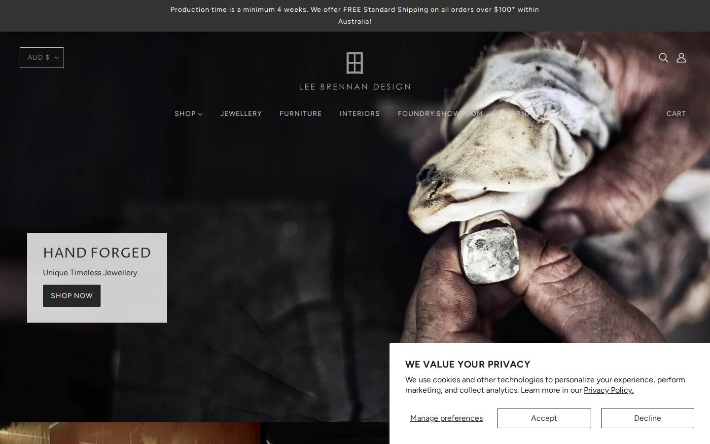 leebrennandesign.com homepage screenshot