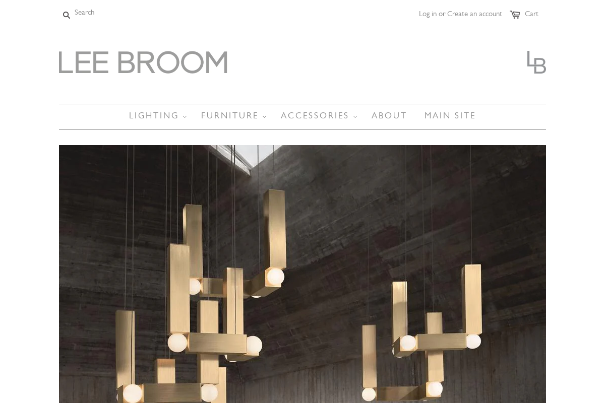 Lee Broom UK homepage screenshot