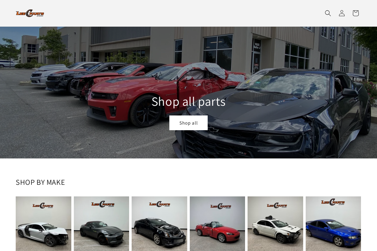 LeeC Parts homepage screenshot