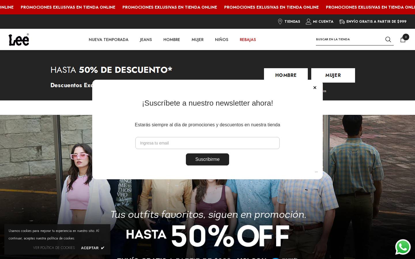 leejeans.com.mx homepage screenshot