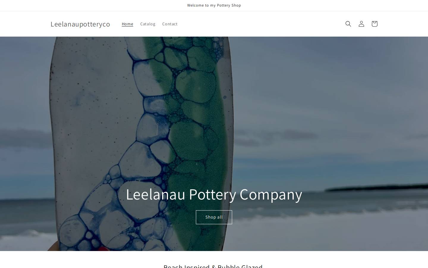 leelanaupotteryco.com homepage screenshot