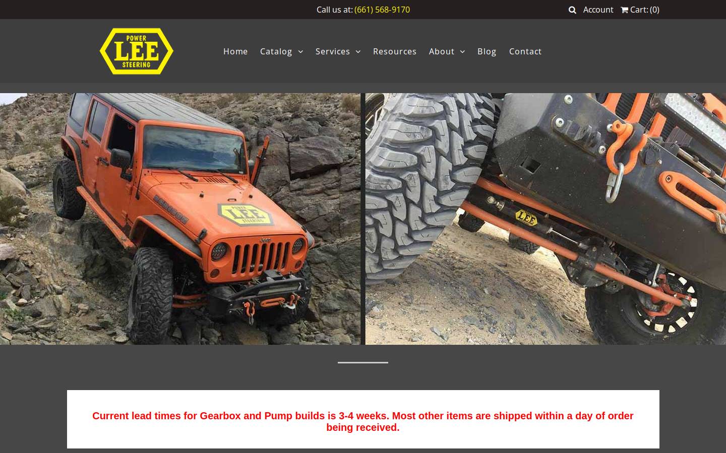 leepowersteering.com homepage screenshot