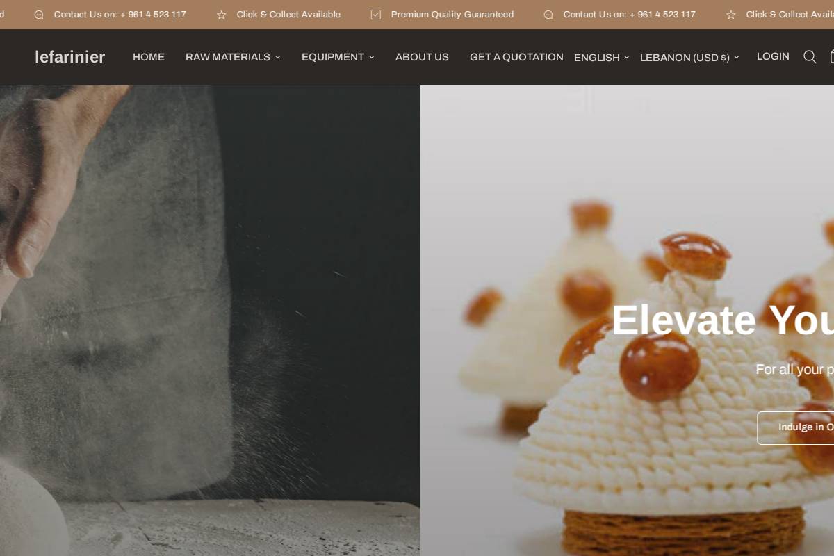 lefarinier.com homepage screenshot