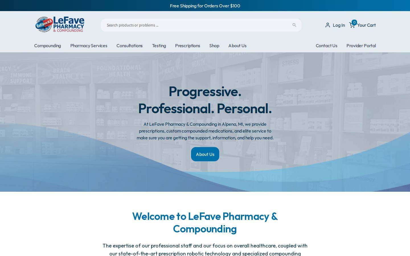 lefavepharmacy.com homepage screenshot