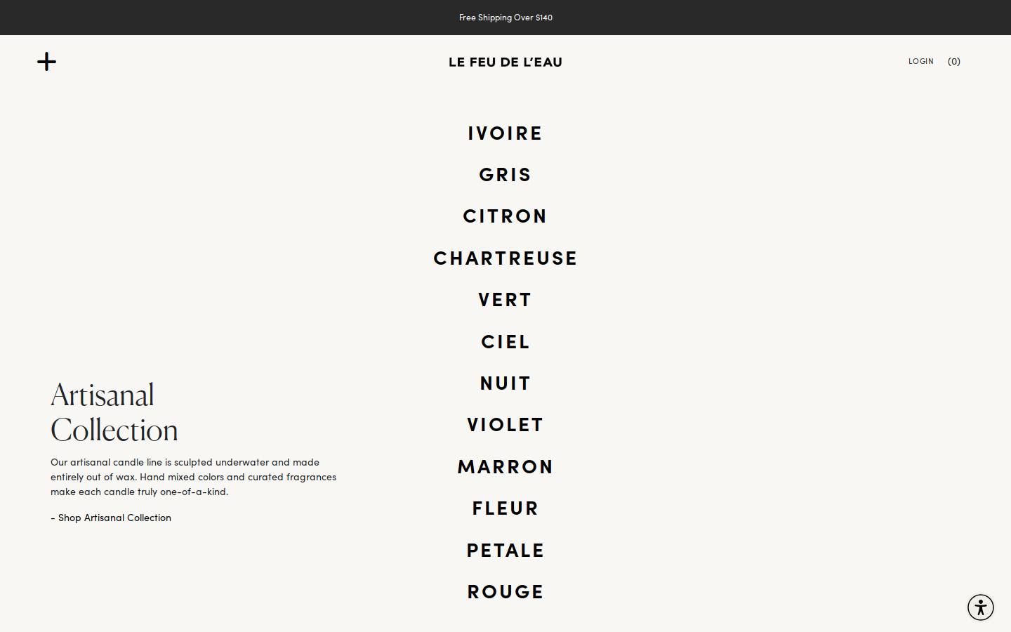 LE FEU DE L'EAU homepage screenshot