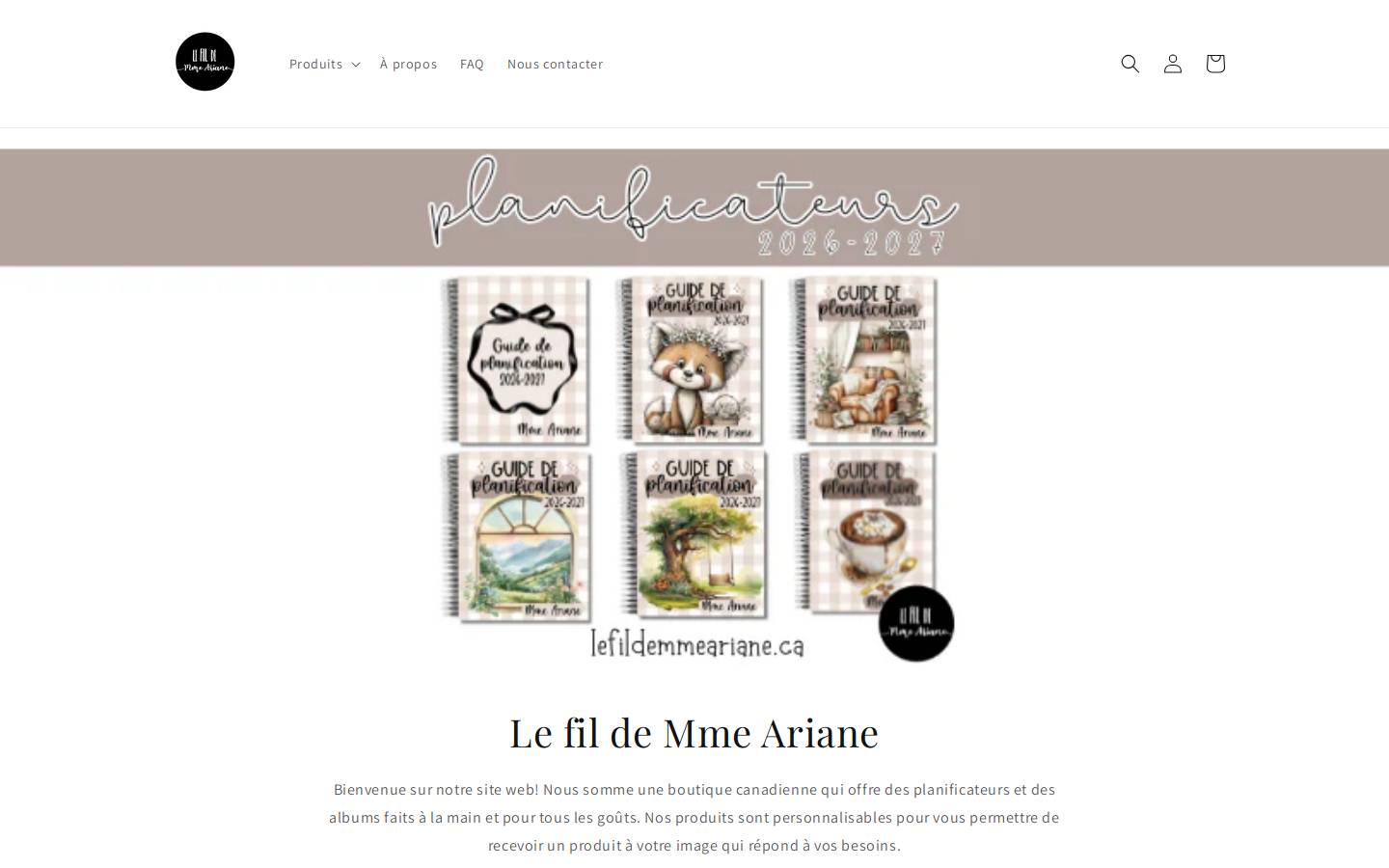 lefildemmeariane.ca homepage screenshot