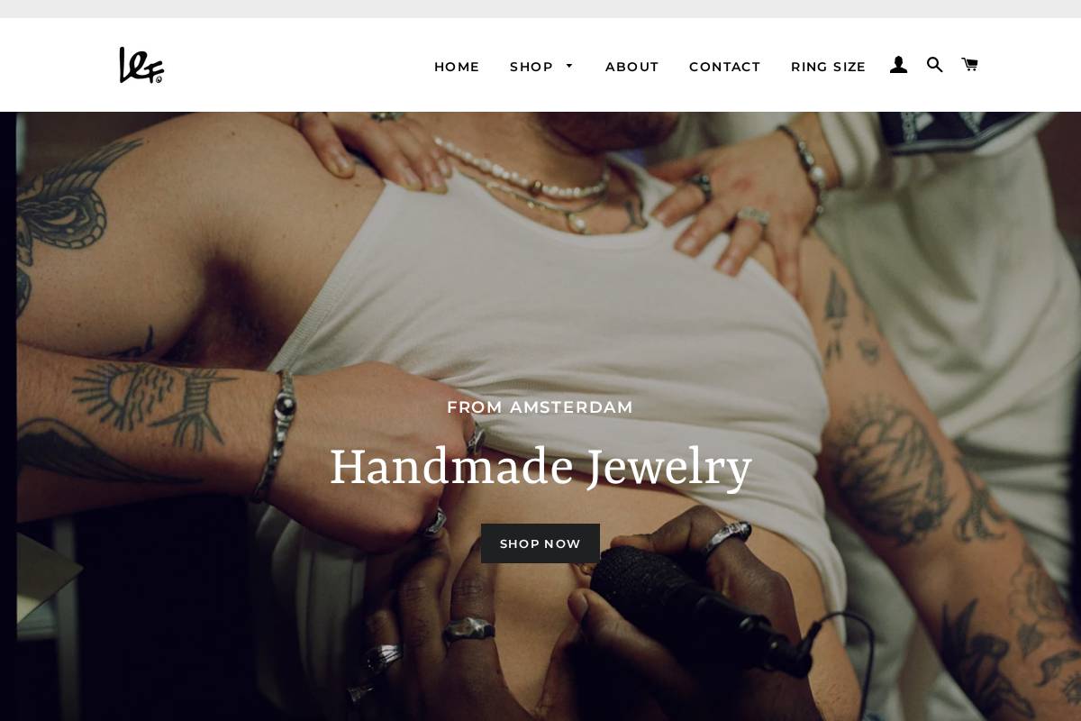 lefjewelry.com homepage screenshot