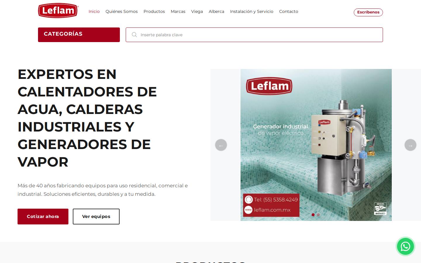 leflam.com.mx homepage screenshot