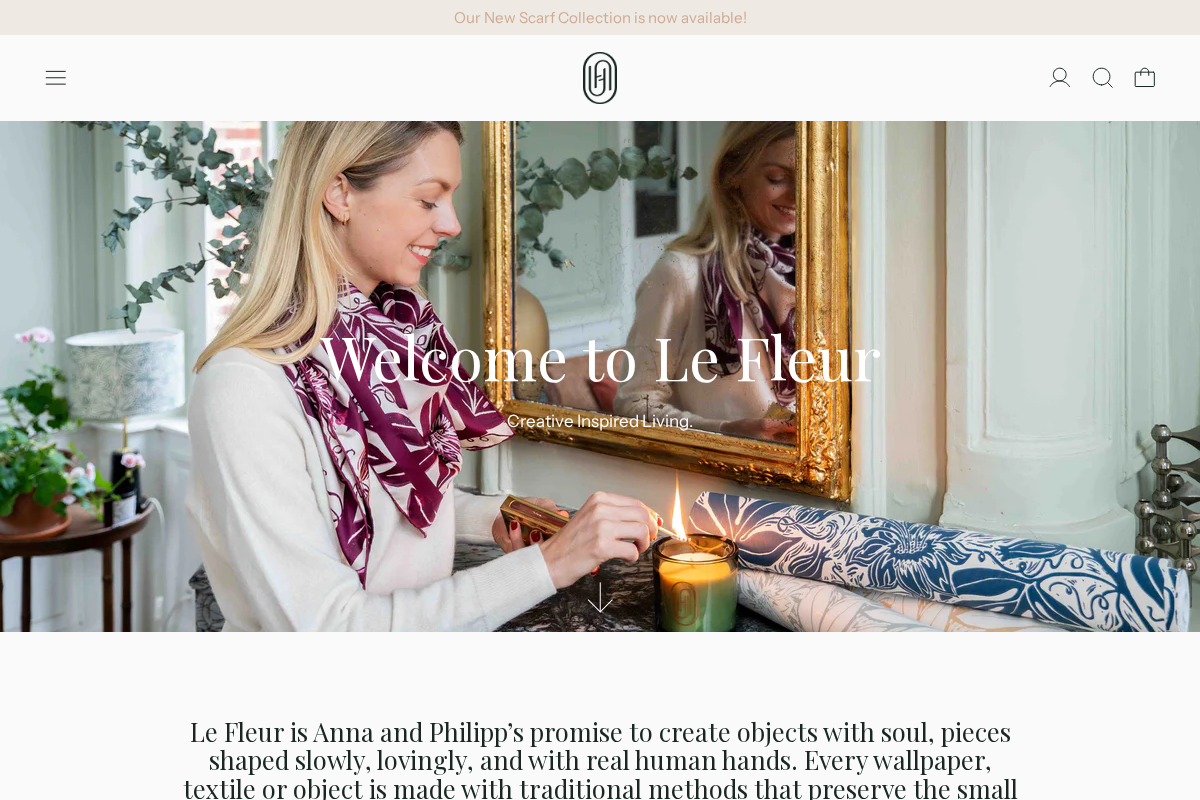 Le Fleur homepage screenshot
