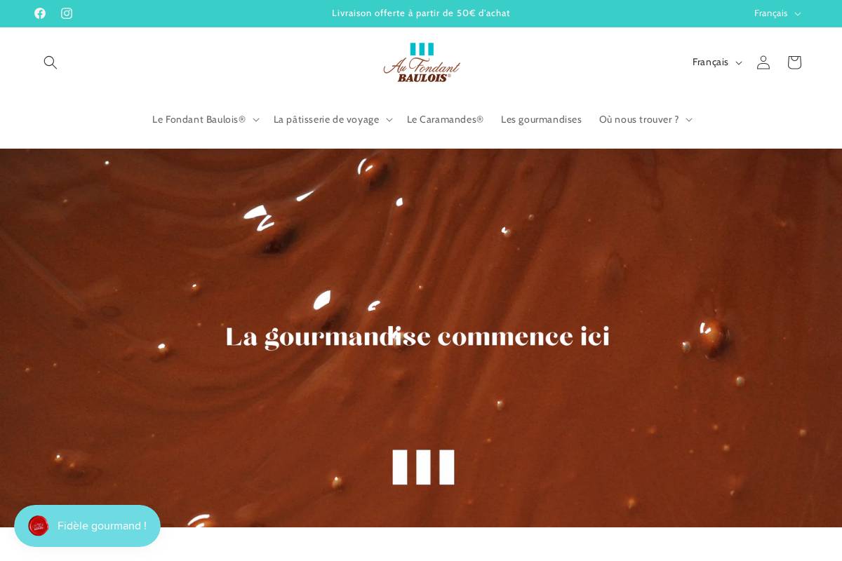 lefondantbaulois.com homepage screenshot