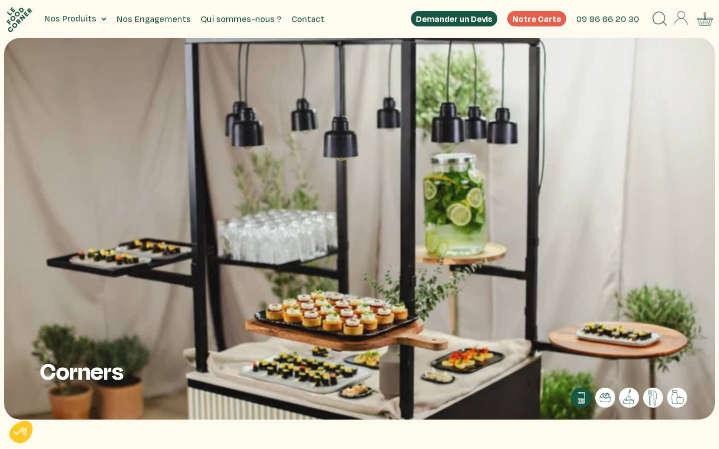lefoodcorner.com homepage screenshot