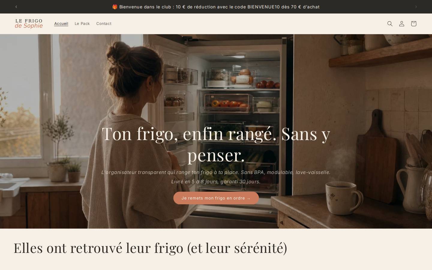 lefrigodeshopie.com homepage screenshot