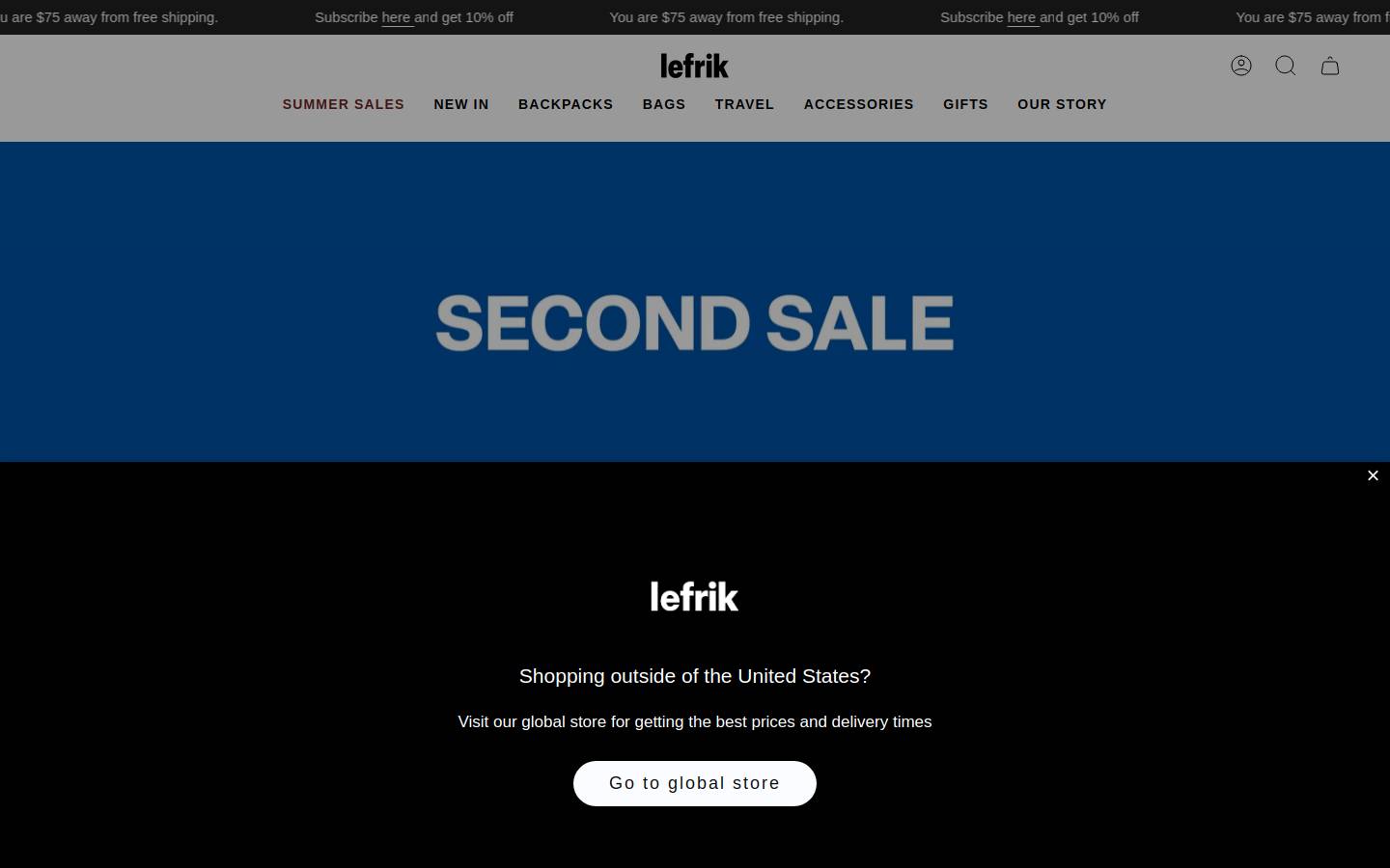 Lefrik homepage screenshot