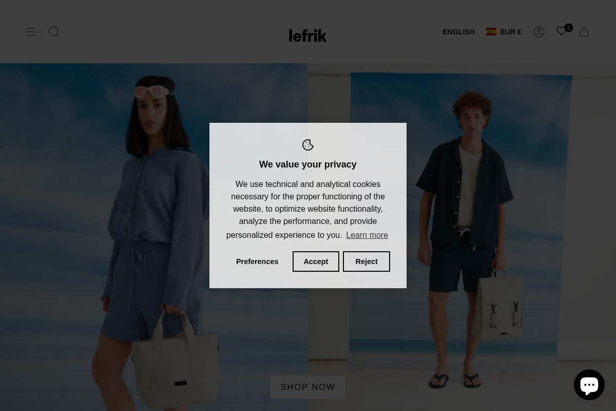 Lefrik homepage screenshot