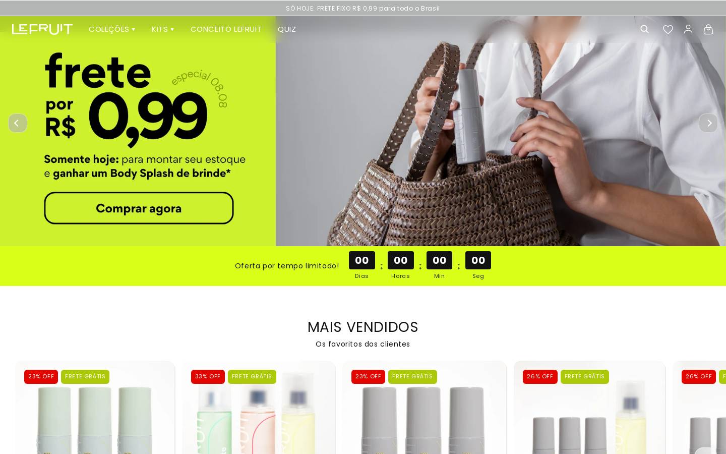 lefruitcosmetics.com homepage screenshot