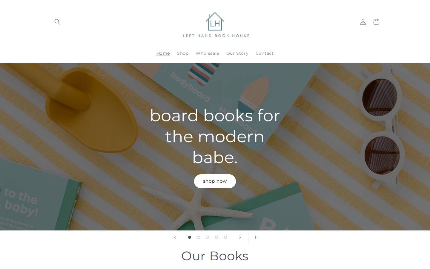 lefthandbookhouse.com homepage screenshot