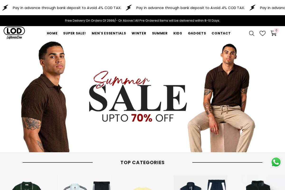 leftoversden.com homepage screenshot