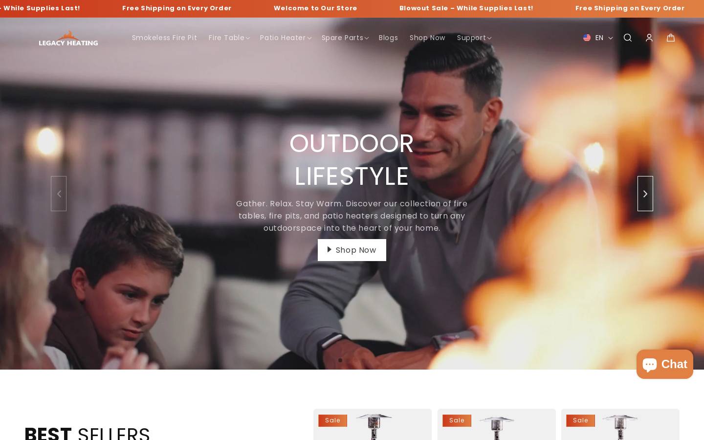 legacy-heating.com homepage screenshot