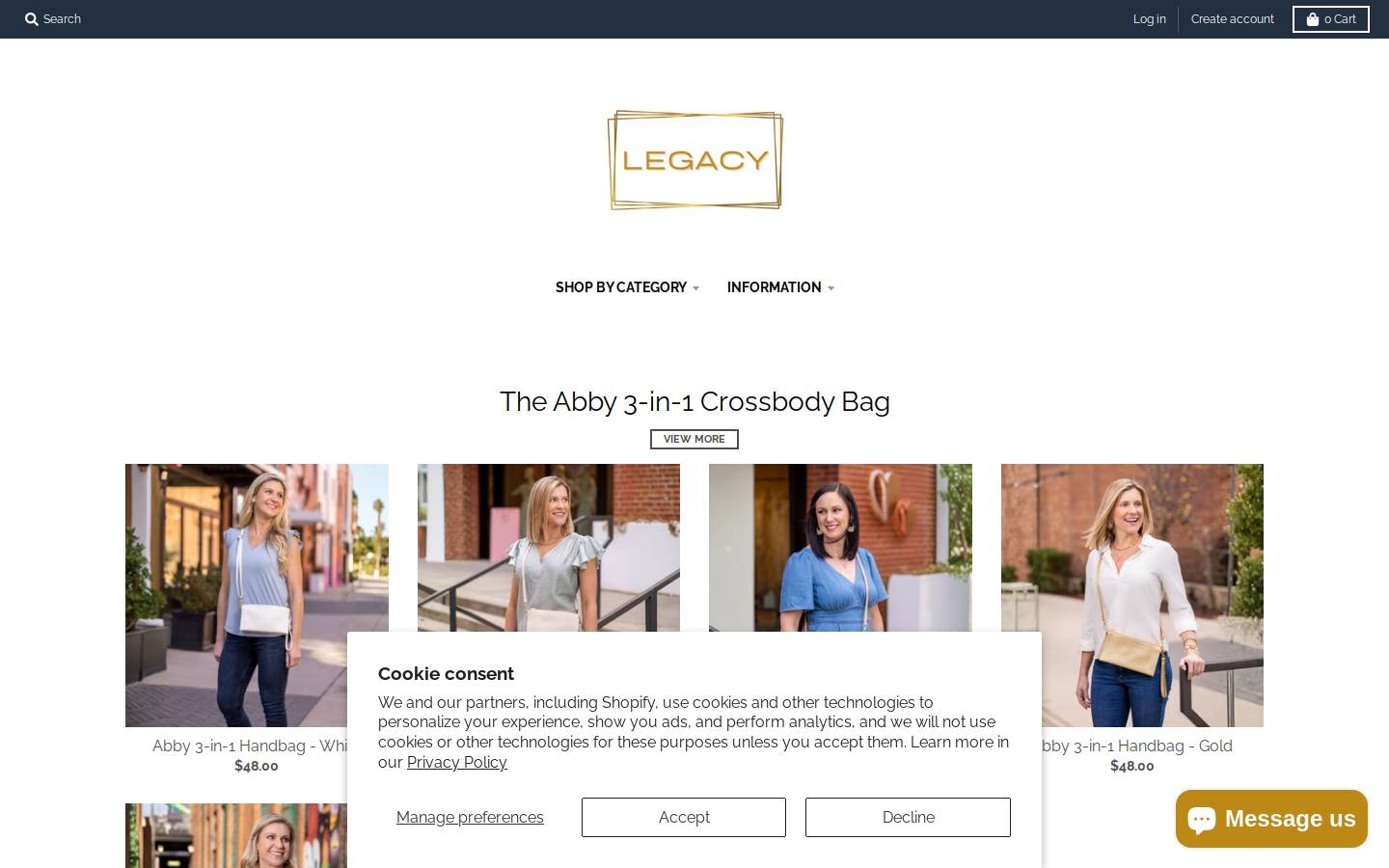 legacy-style.com homepage screenshot