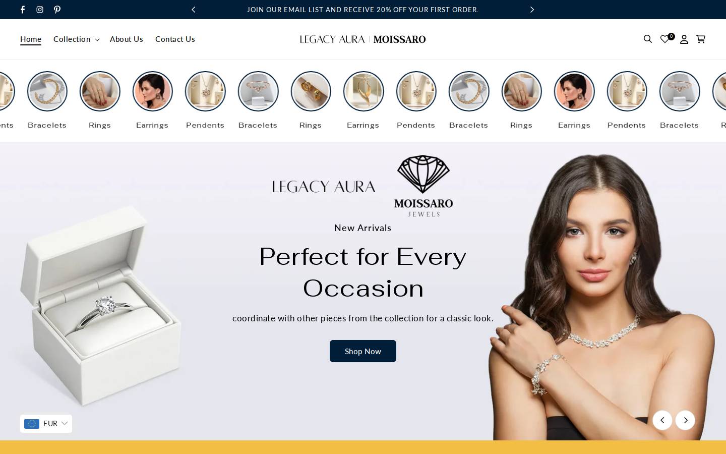 legacyaura.com homepage screenshot
