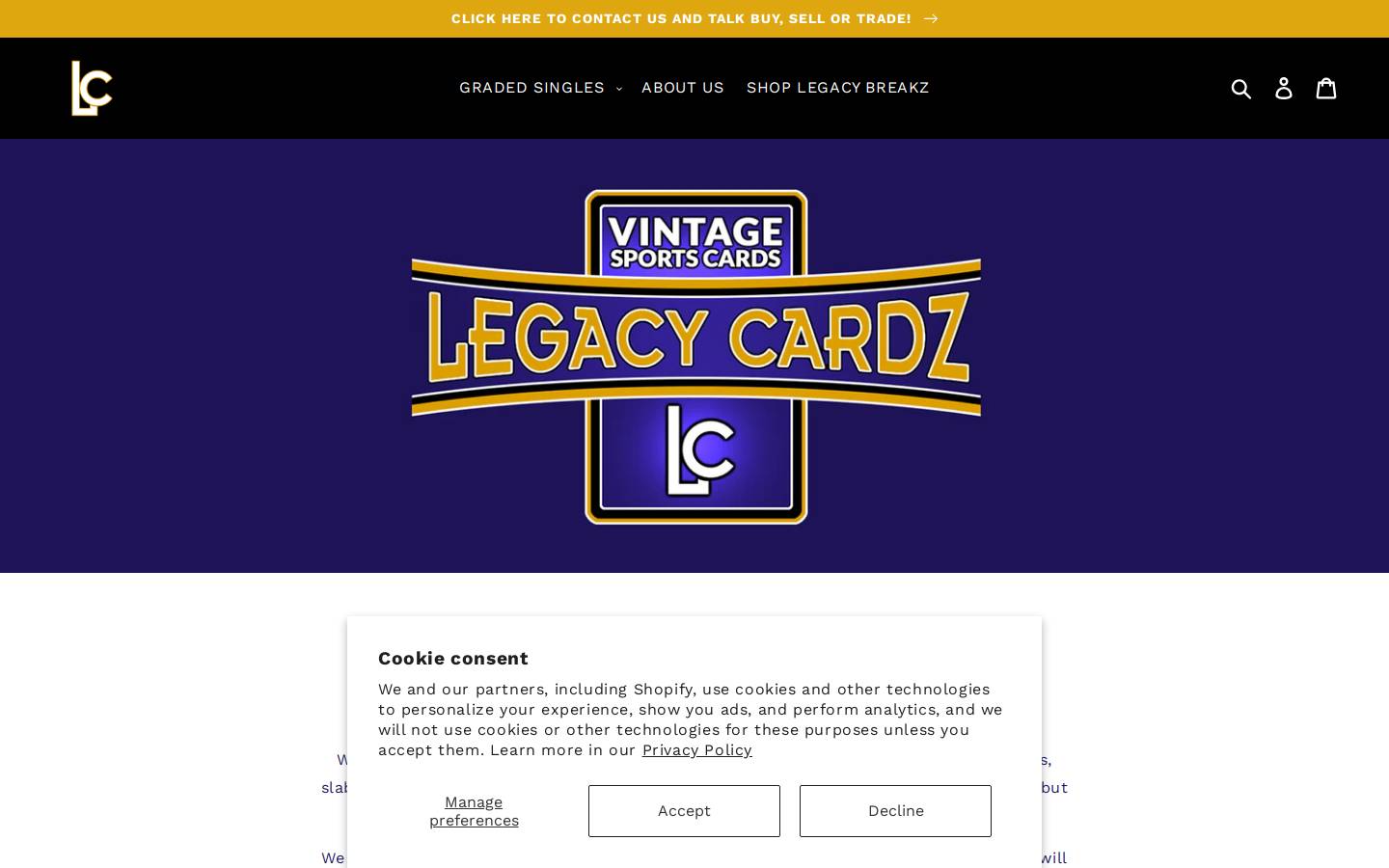 legacycardz.net homepage screenshot