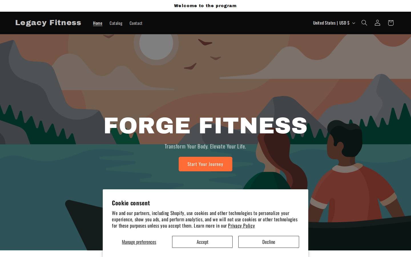legacyfitness.shop homepage screenshot