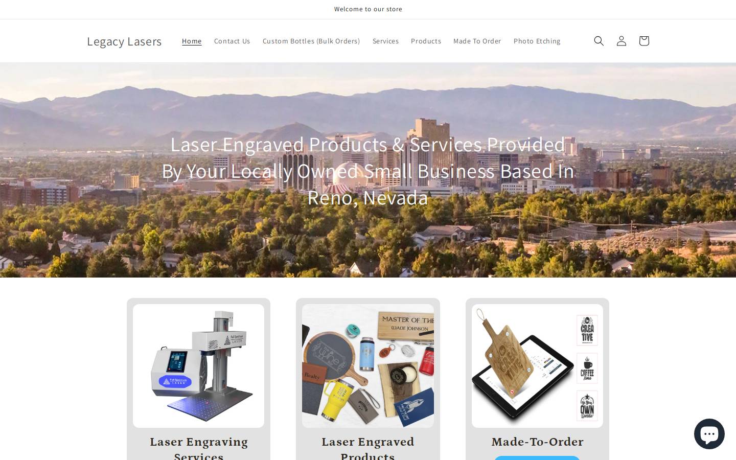 legacylasersco.com homepage screenshot