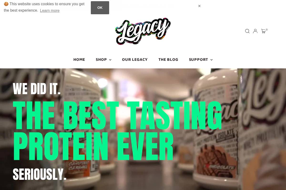 legacysupps.net homepage screenshot