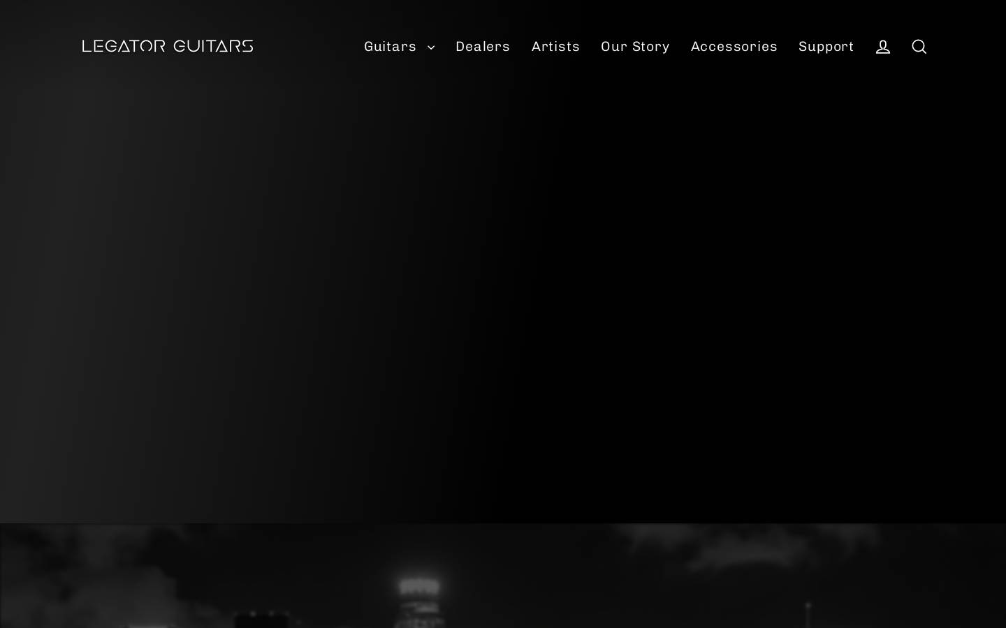 legatorguitars.com homepage screenshot
