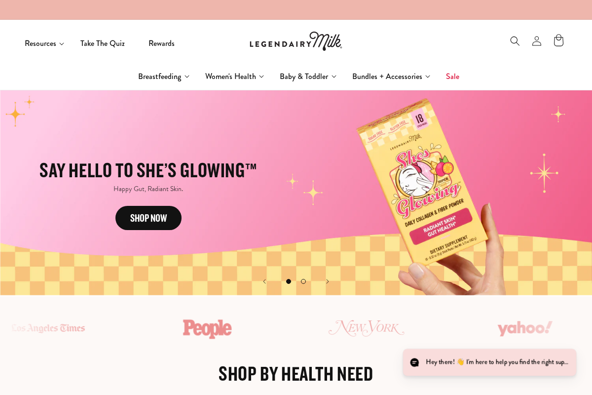 Legendairy Milk homepage screenshot