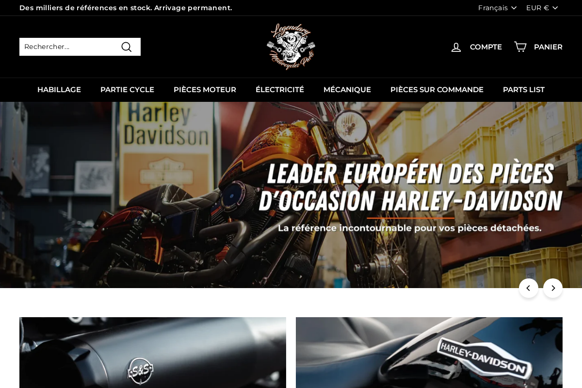 Legendary Parts homepage screenshot