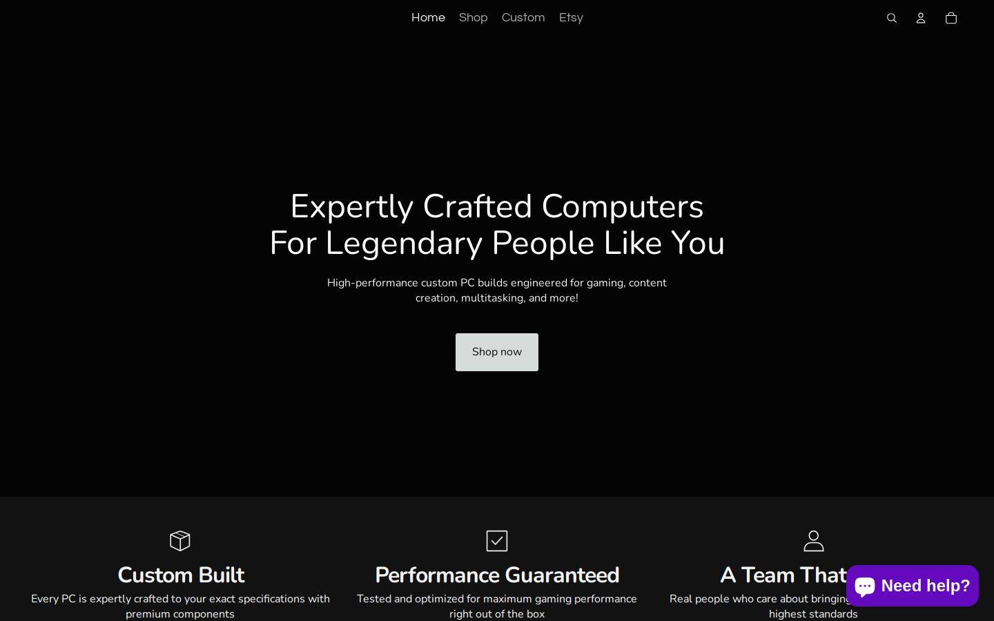 legendary.computer homepage screenshot