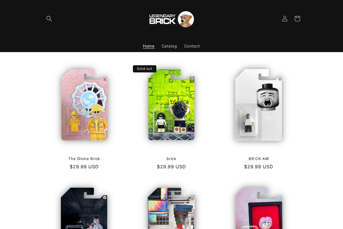 Legendary Brick homepage screenshot