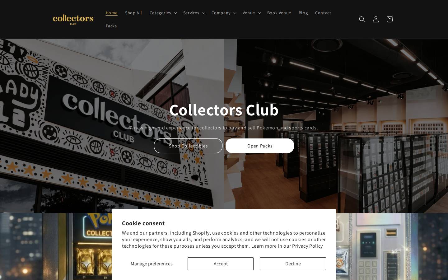 legendarycollect.com homepage screenshot