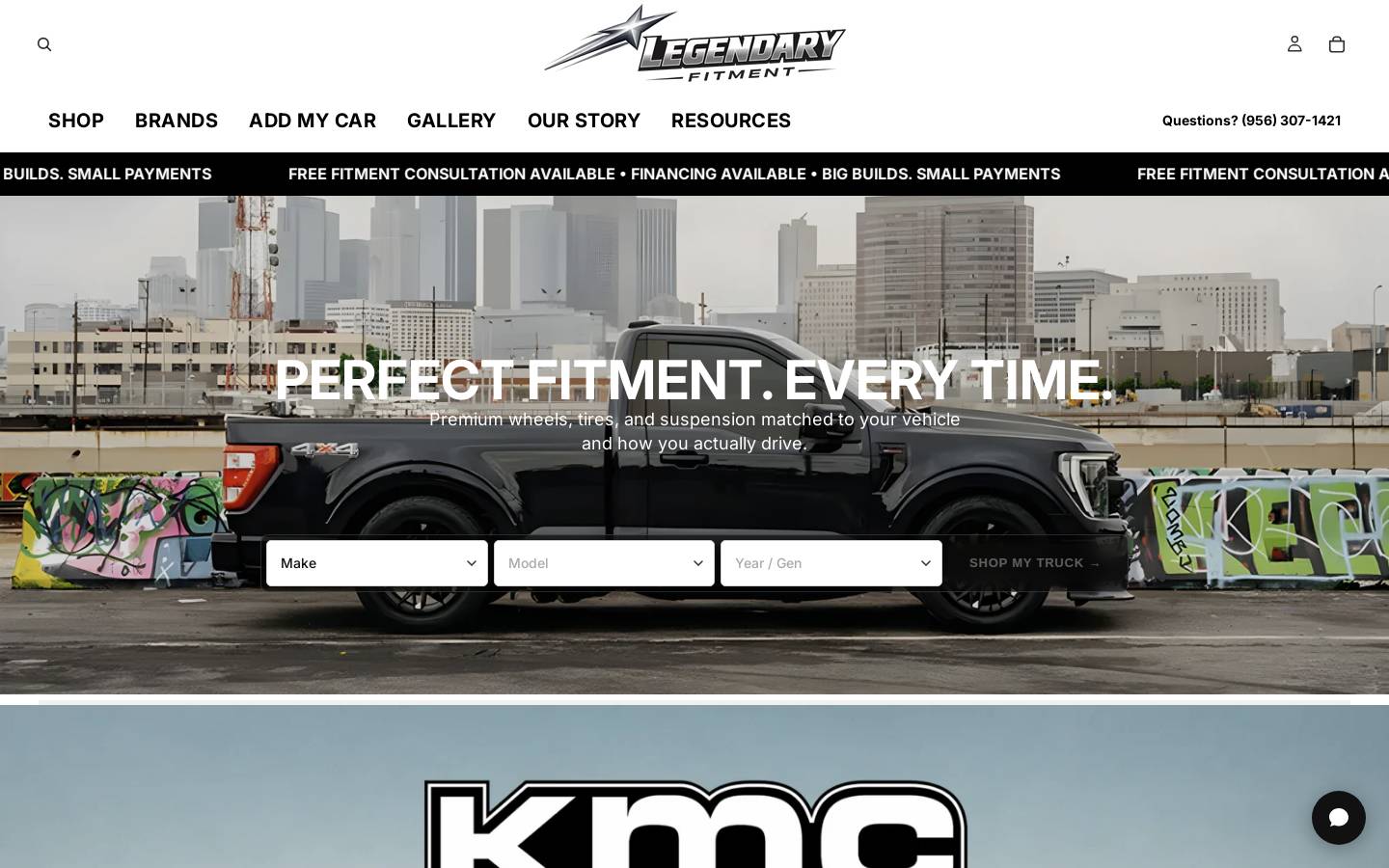 legendaryfitment.com homepage screenshot