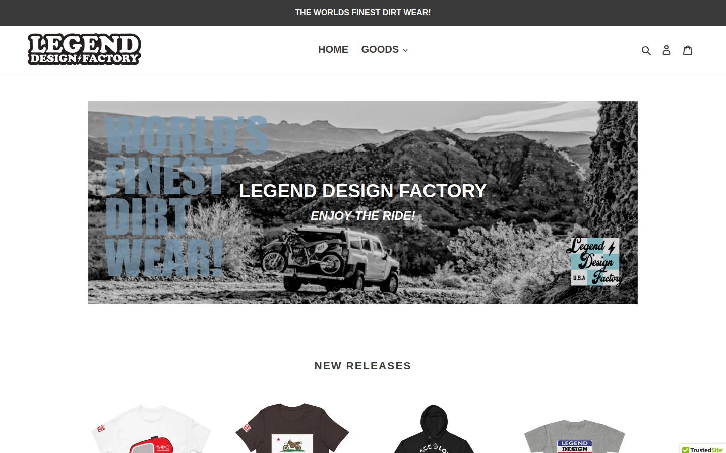 legenddesignfactory.com homepage screenshot