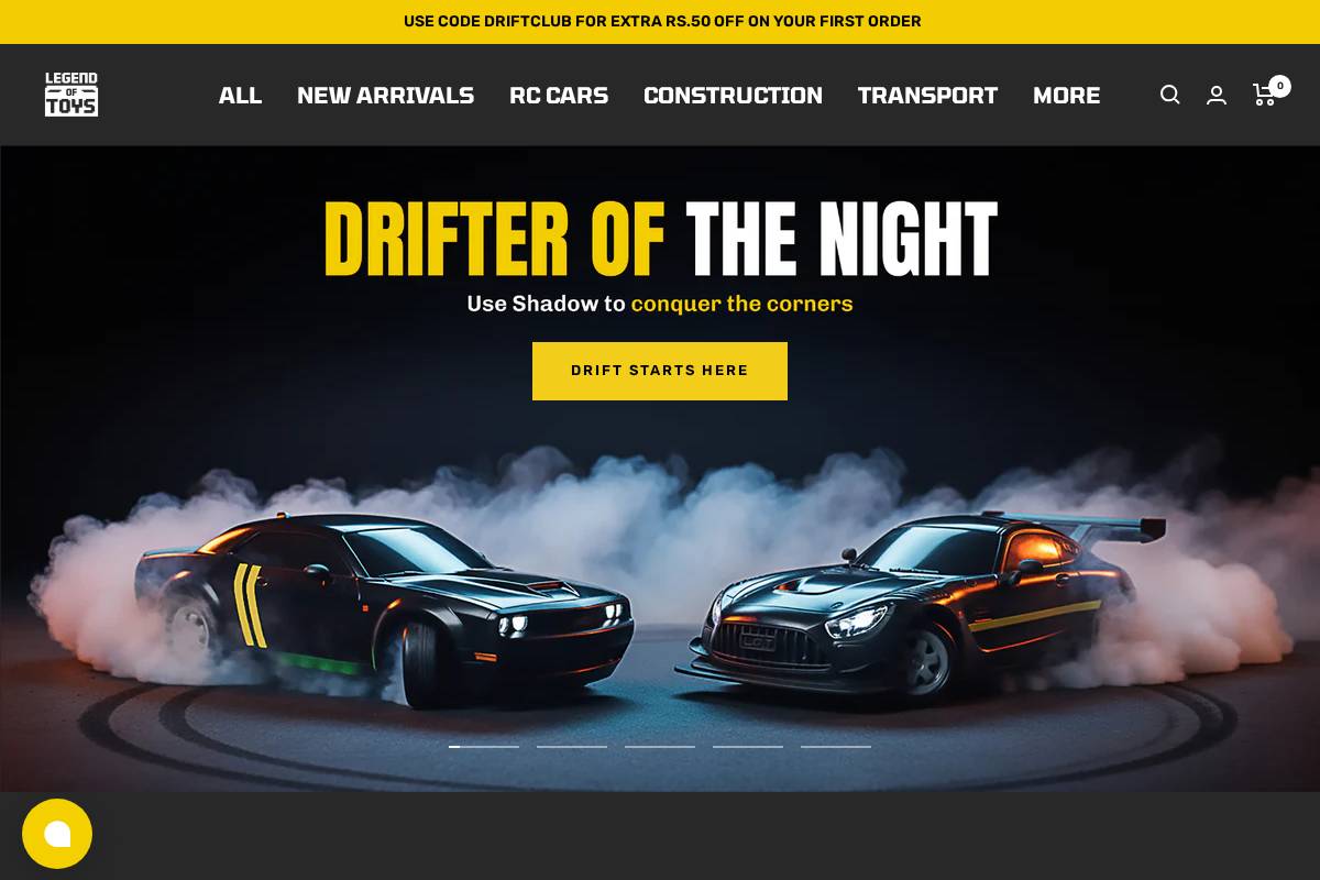 legendoftoys.com homepage screenshot