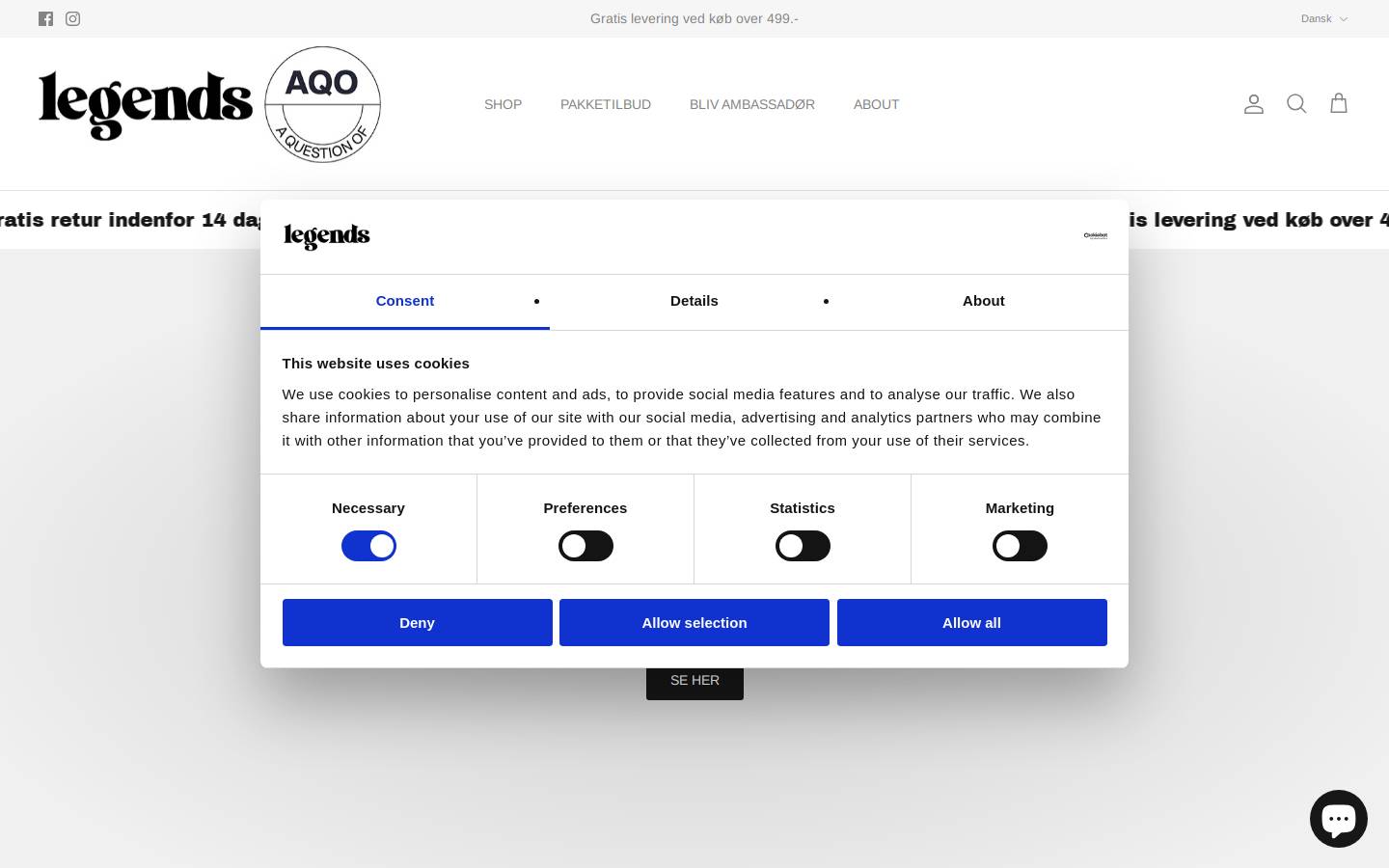 Legends homepage screenshot