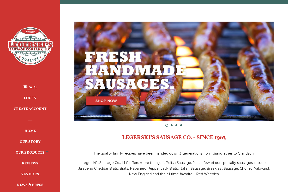 legerskisausage.com homepage screenshot