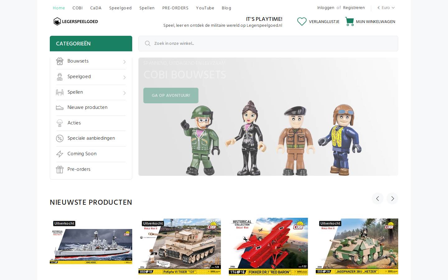 legerspeelgoed.nl homepage screenshot