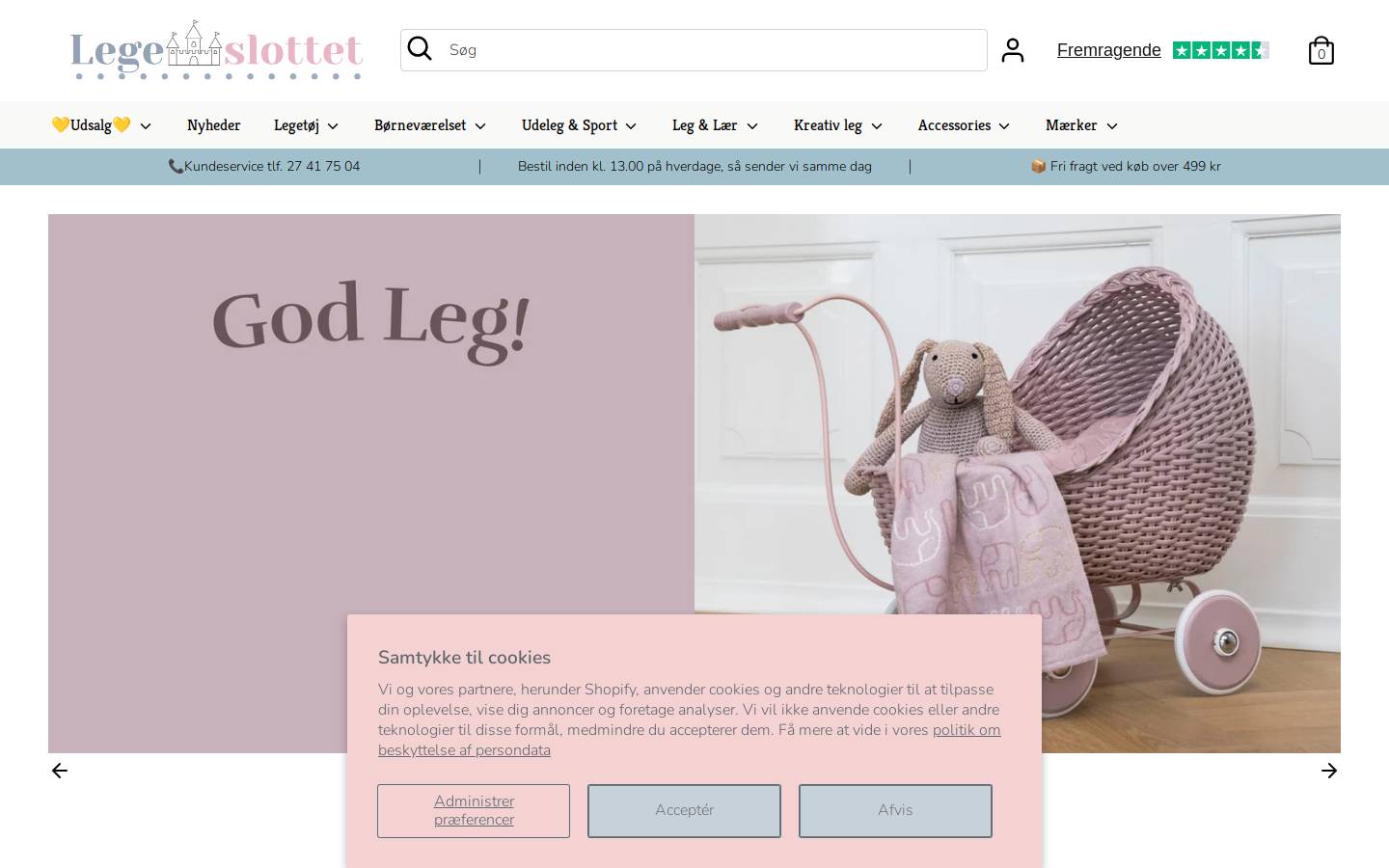 Legeslottet homepage screenshot