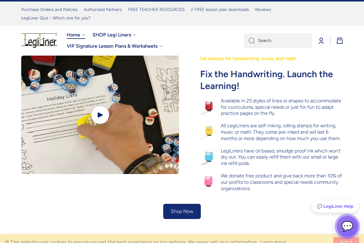LegiLiner homepage screenshot