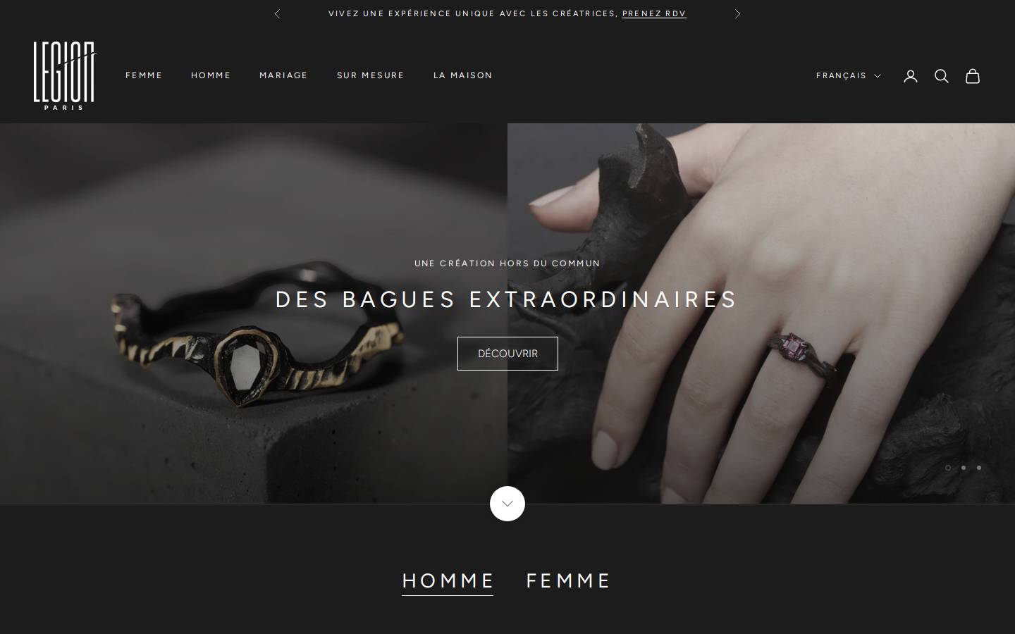 legionparis.fr homepage screenshot