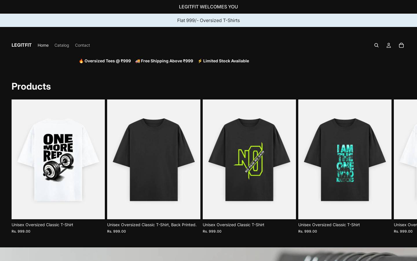 LegitFit homepage screenshot