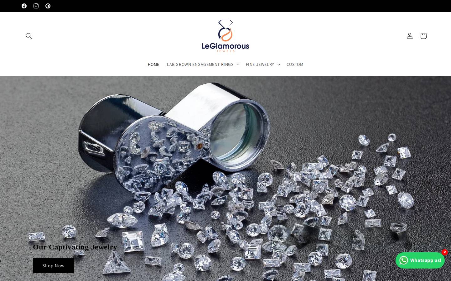 leglamorousjewels.com homepage screenshot