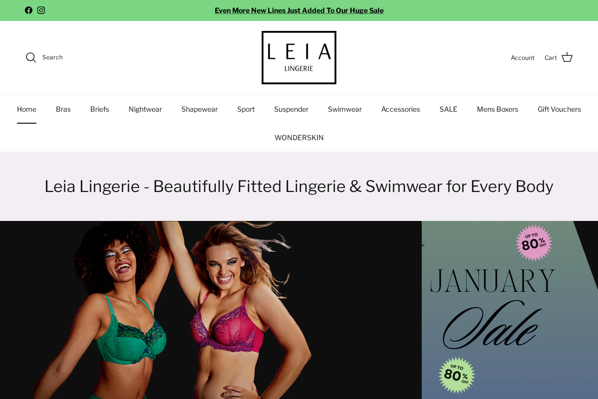 Leia homepage screenshot