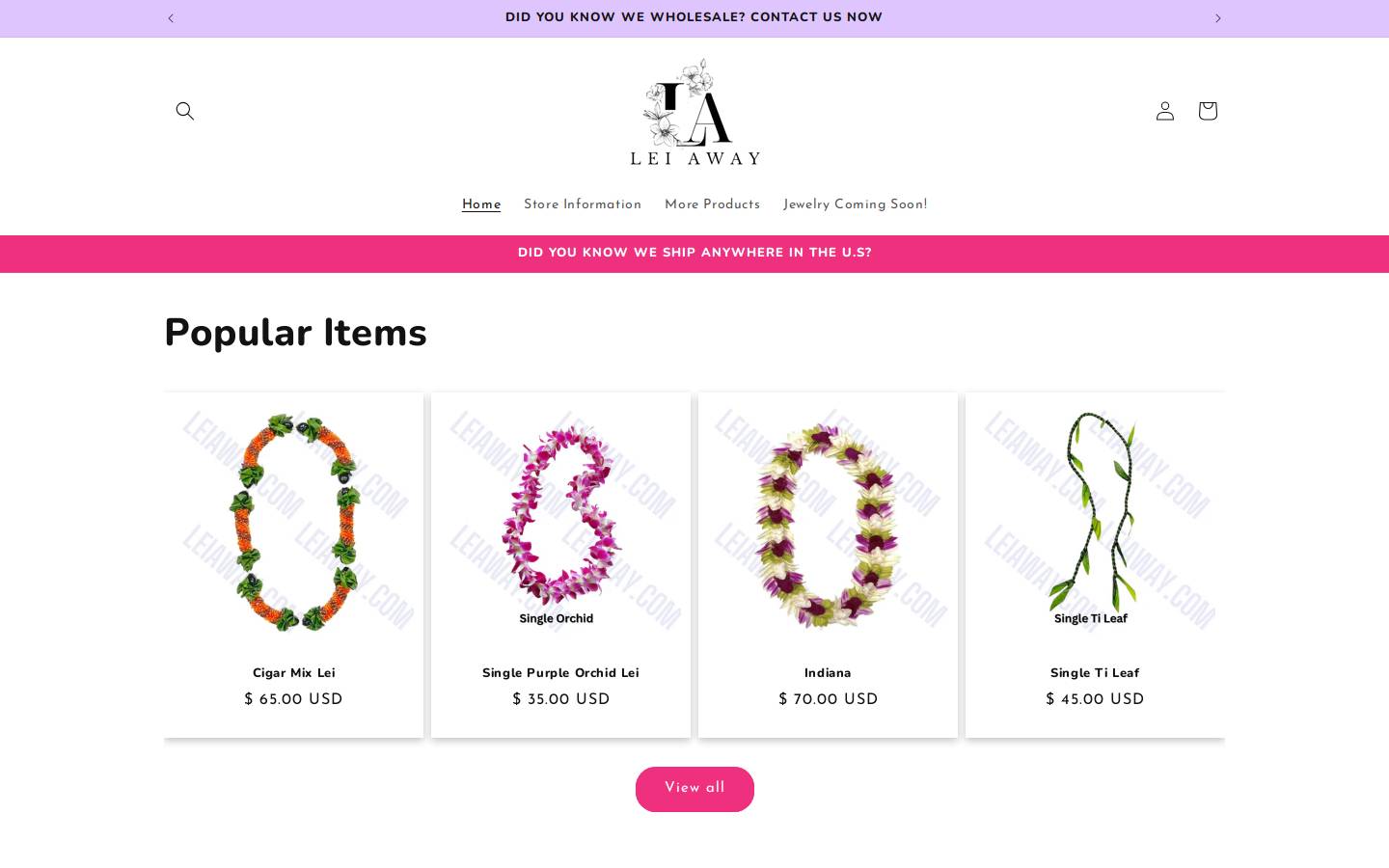 leiaway.com homepage screenshot