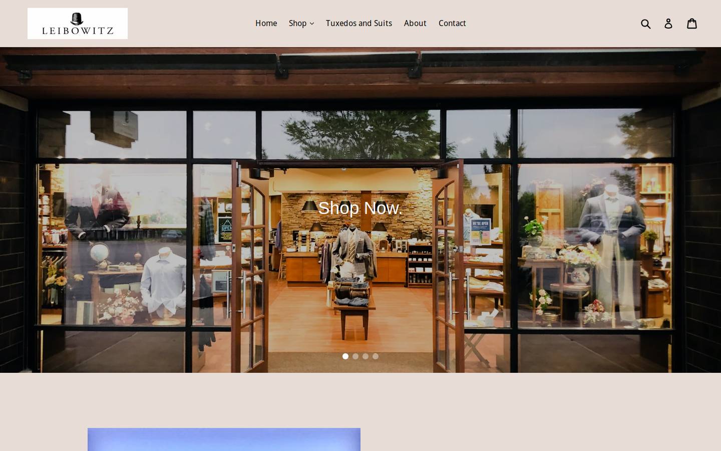leibowitzmenswear.com homepage screenshot