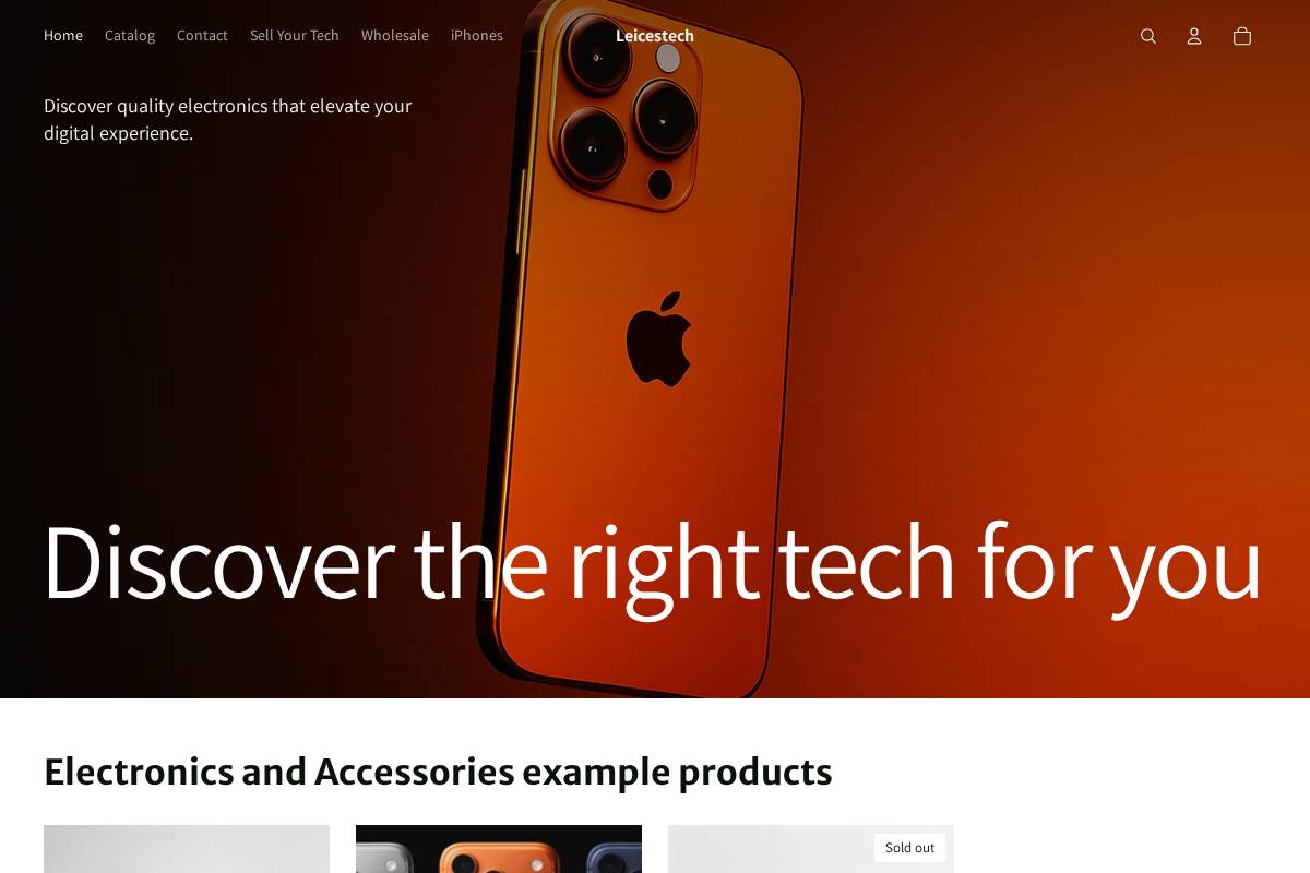 leicestech.co.uk homepage screenshot
